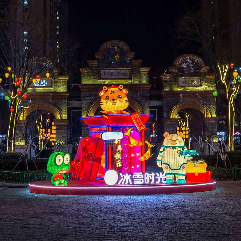 网红大型灯光节造型彩灯夜游灯装饰夜灯创意新中式花灯led简约