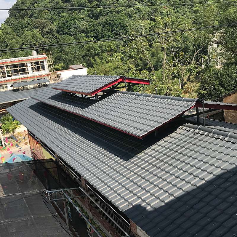 佛山合成树脂瓦 屋顶别墅琉璃瓦 塑料仿古瓦片雨棚树脂瓦厂家