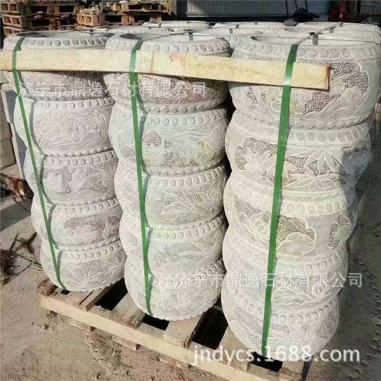 大型广场装饰石圆柱 仿古柱基石 门口摆件门枕石
