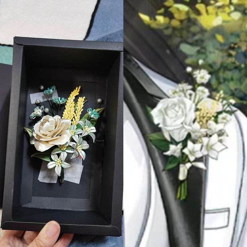 精致非新娘手腕花纯手工高级遗缠新郎胸花婚礼结婚婚庆花