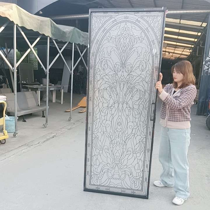 新款艺术玻璃门欧法式厕所卫生间评价门卧室厨房客厅推拉门极窄门图片