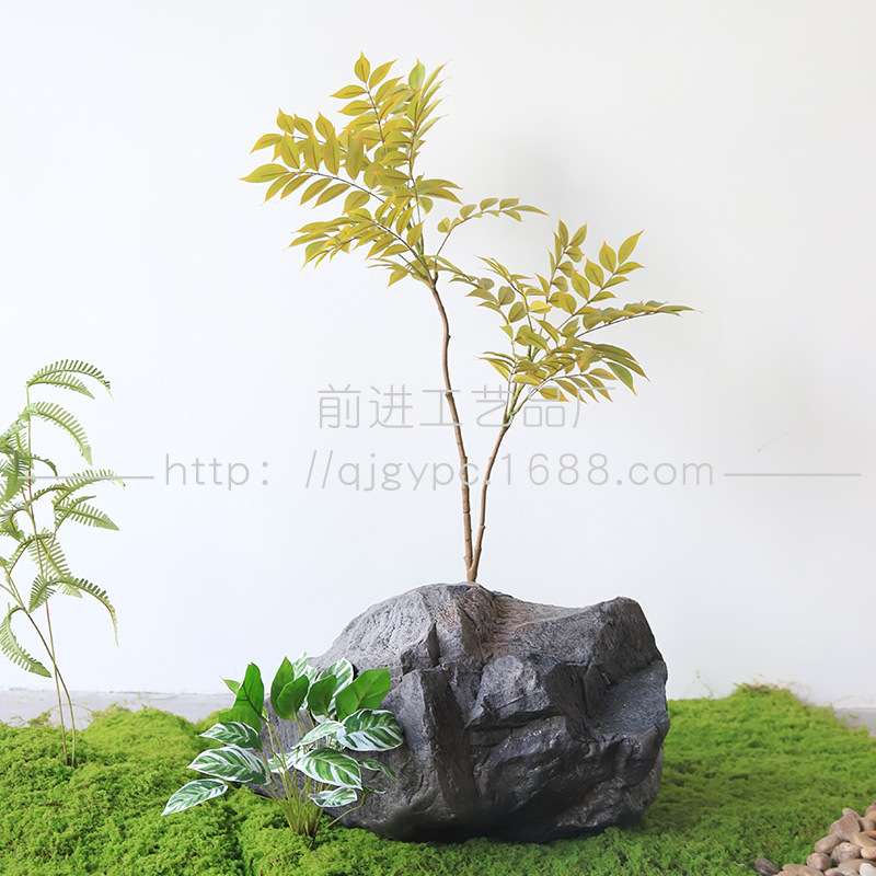 成套绿植景观摆件禅意装饰办公室创意仿真植物造景套装盆栽植物