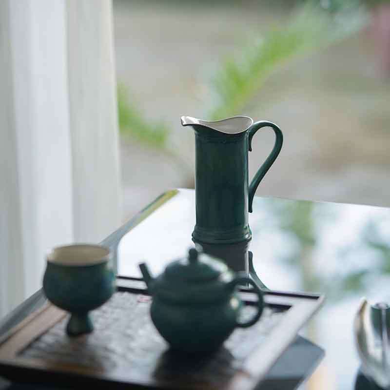 梵汝纯手工日式粗陶粉引度山公道杯茶海分茶器均杯茶道公杯手作