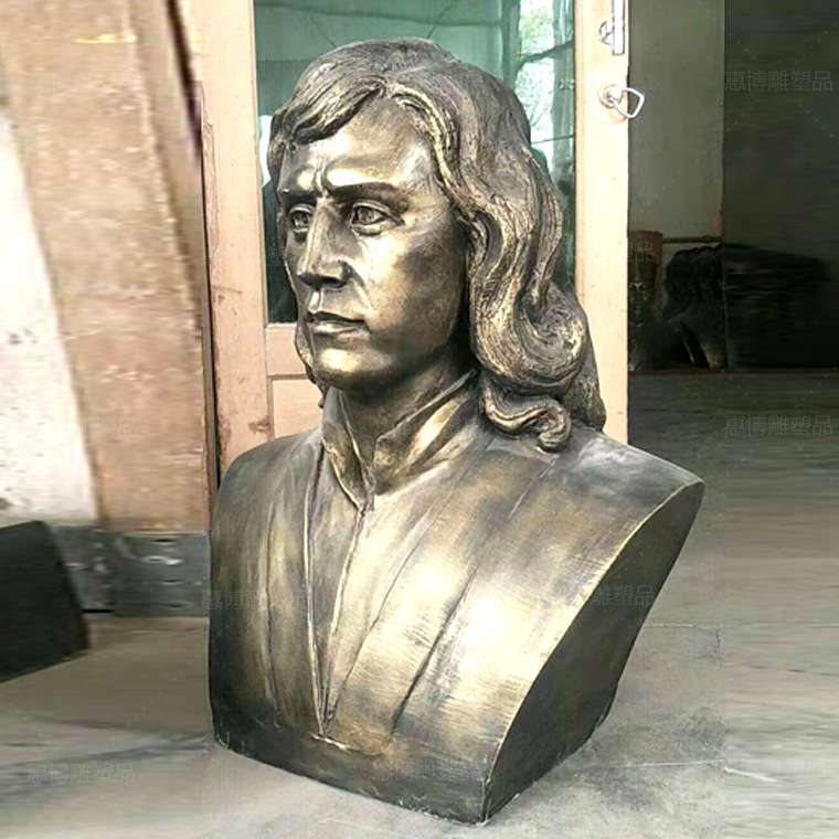 仿铜牛顿铸铜铜雕像生产加工厂家名人肖像人物半身像人物景观雕塑