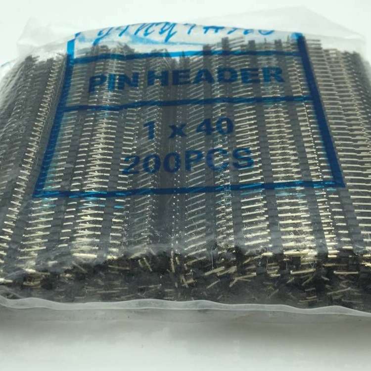 排针排母座2.54MM间距单排针1-40P插针针长H11.5 PCB连接器