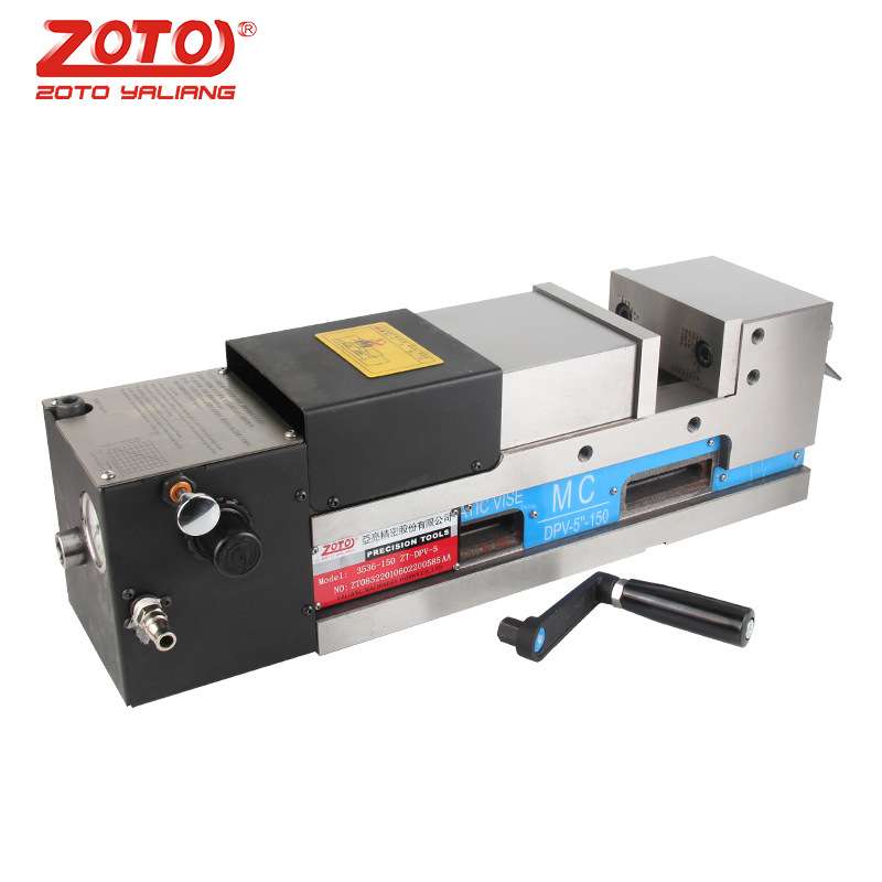 zoto精密气动液压虎钳机用油压平口钳重型加工中心台钳夹具高精度