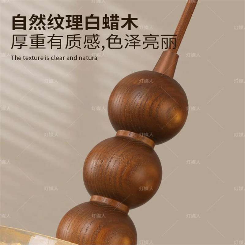 餐厅吊灯中古风美式设计师餐桌吧台灯具现代简约南洋风岛台饭厅灯