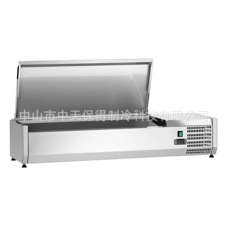 1.4米台面开槽沙拉台小菜冰箱水果捞保鲜操作工作台冷藏展示柜