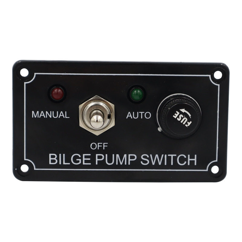 开关面板车船改装12V5A摇键开关带指示灯拨动开关面板ABS塑料改装