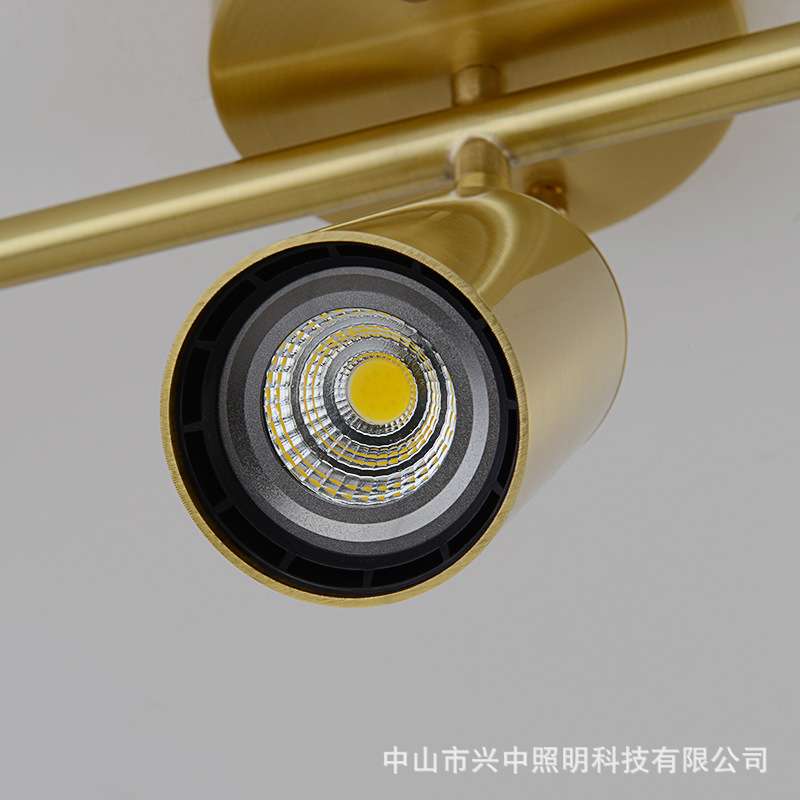 全铜明装导轨式射灯led轨道灯北欧简约客厅筒灯展厅服装店天花灯