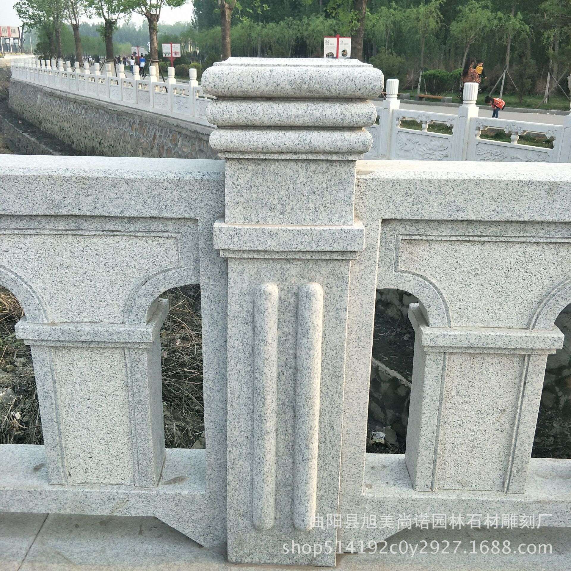 厂家石雕花岗岩栏板公园庭院河道升旗台防护石栏杆