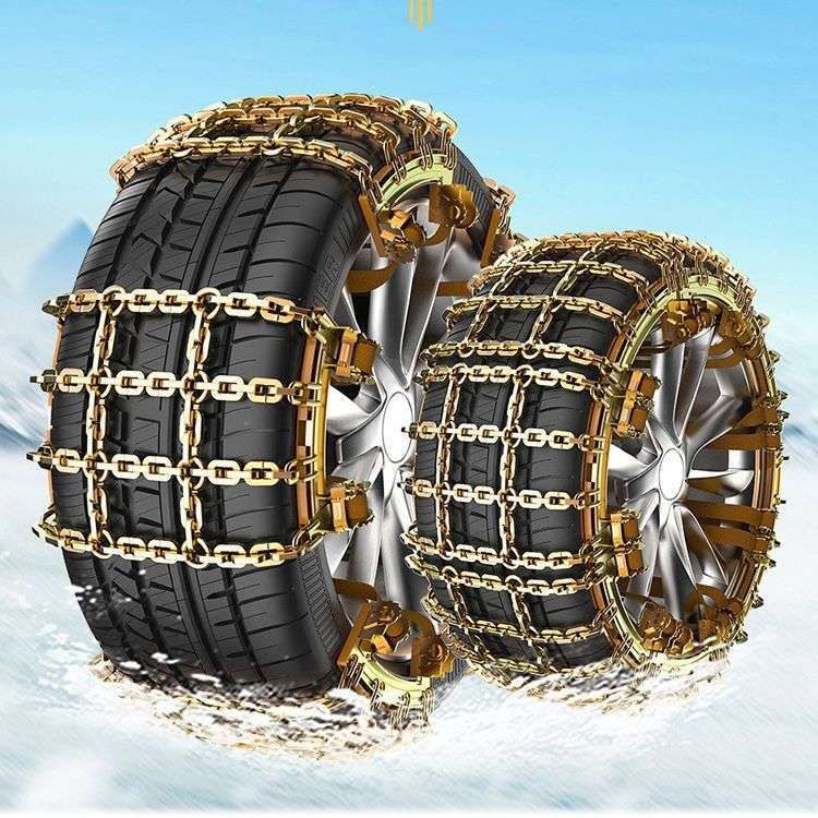 轿车越野轮胎通用锰钢铁链新款九宫格雪地泥地破冰应急脱困防滑链