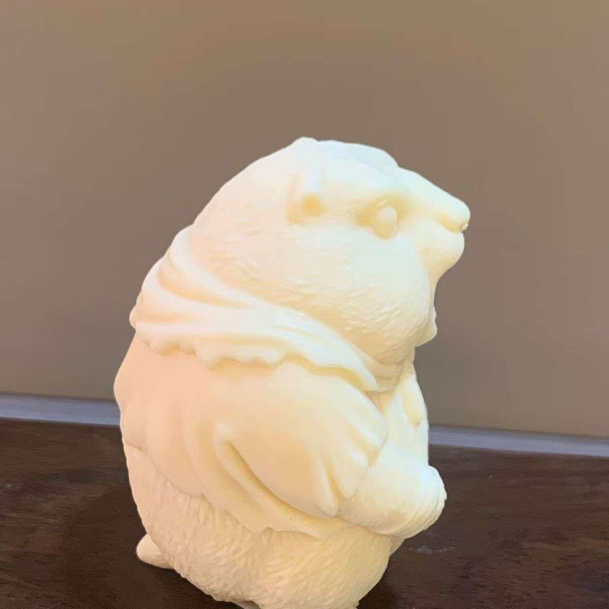 菩提果可爱雕刻土拨鼠桌面木雕文玩动物创意可爱摆件工艺品手把