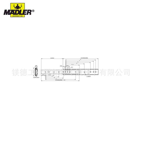 滑轨 DZ 0201  3-4伸展（宽9.5mm，重至49kg）