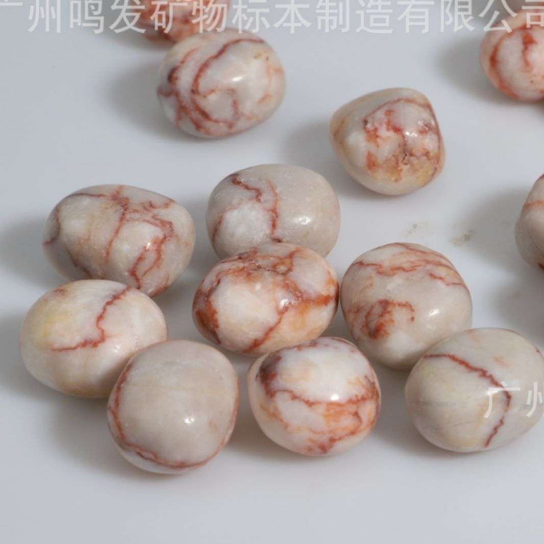 厂家天然红网络石抛光大颗粒裸石造景科普水晶原石奇石摆件