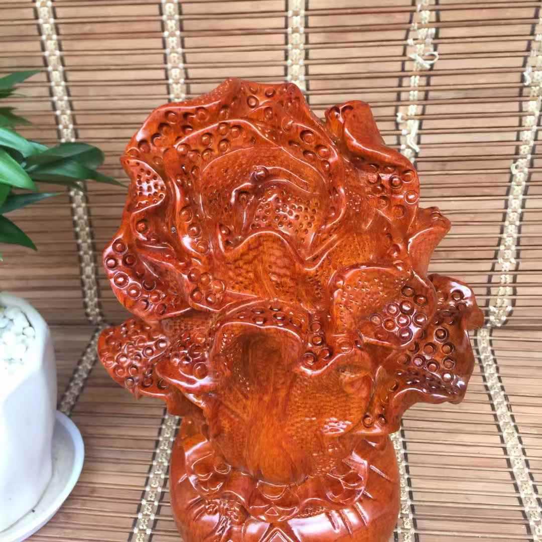 招财进宝白菜摆件花梨木黑檀木雕客厅玄关工艺文玩装饰品木雕白菜