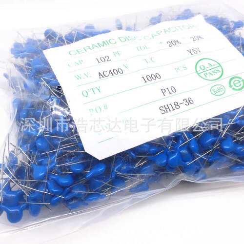 安规Y电容 X1Y1 400V102M 0.001uF 1nF 1000pF 400VAC ±20%