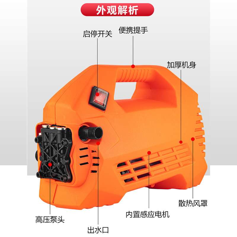 洗车机高压水泵增压刷车清洗机大功率商用电动清洁洗车器汽车