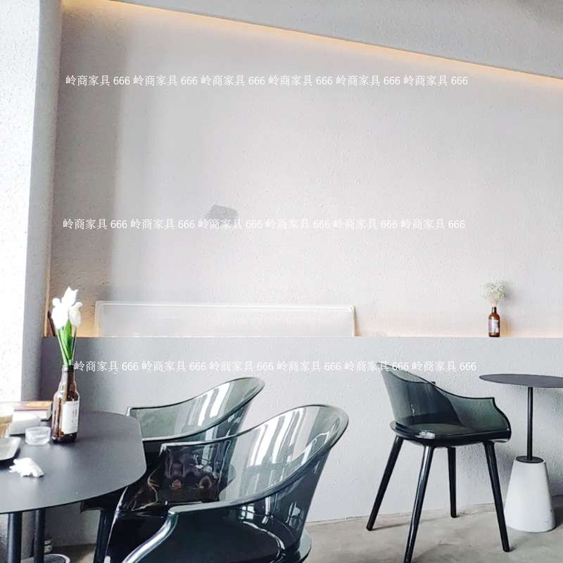 北欧透明亚克力咖啡厅奶茶店靠背时尚餐桌椅简约网红小吃店椅子