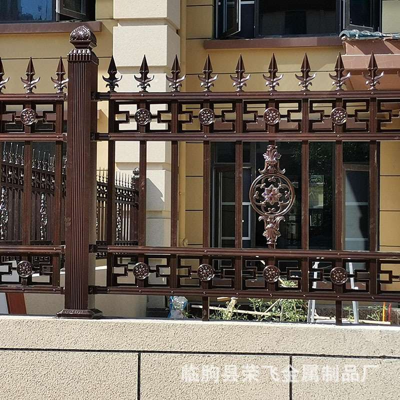 小区铝艺护栏 院墙防护栏铝合金庭院围栏 厂区栅栏围墙栏杆