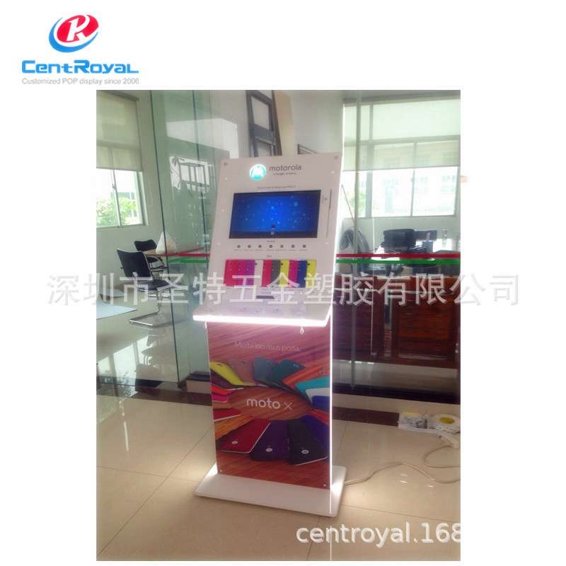 厂家设计 手机平板展示架 发光展示架 LED灯箱立式电子产品展示架