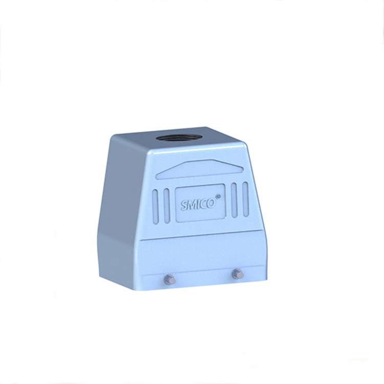 直销 温控箱插头 外壳 重载连接器H32B-BK-CV-1L开孔安装带防护罩