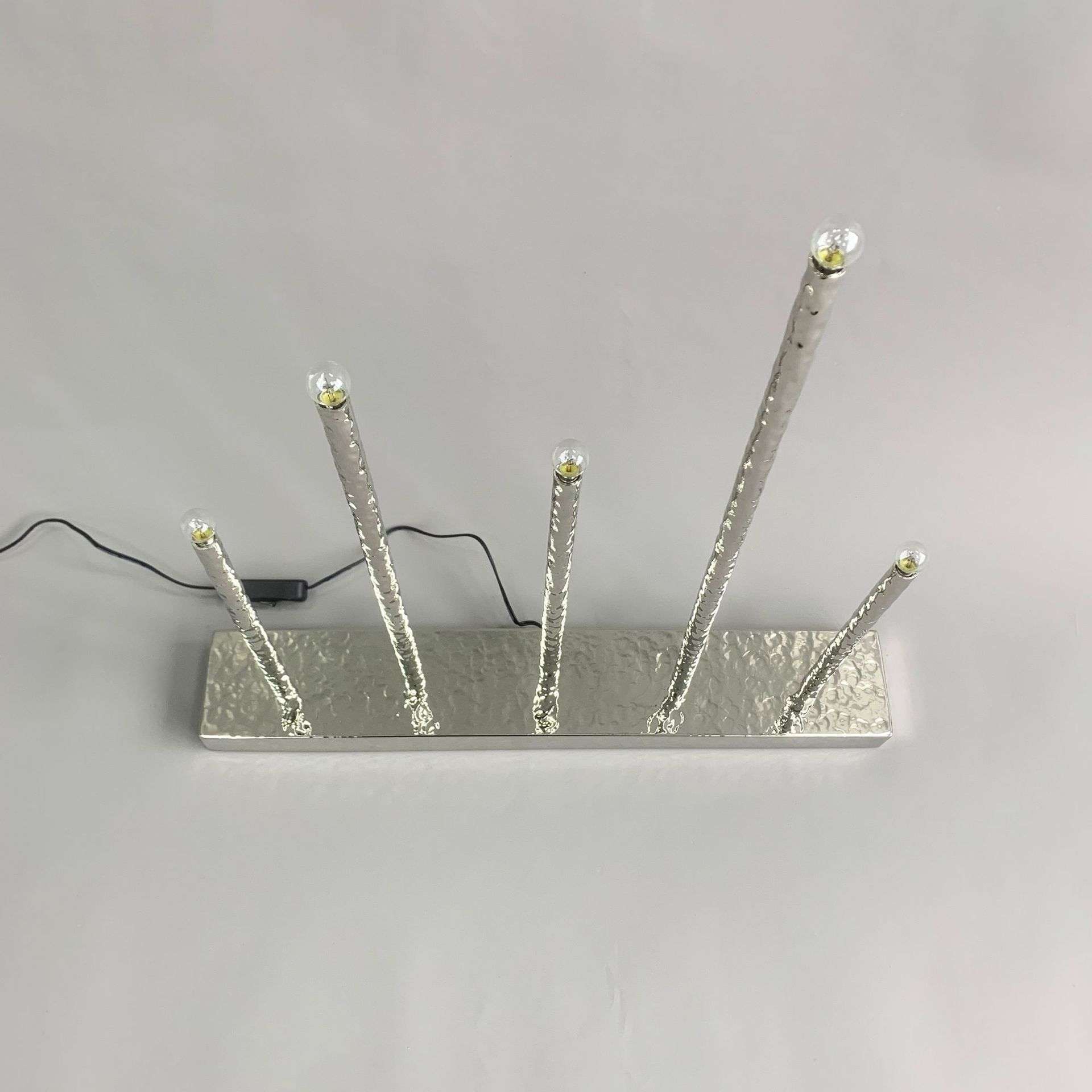 北欧工业风现代锻打铁艺E10圣诞灯/西餐厅宴会厅别墅餐厅蜡烛台灯