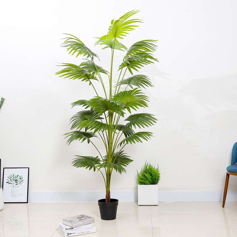 室内绿植盆栽仿真加州蒲葵扇葵唐棕葵大型假树软装造景装饰摆件落