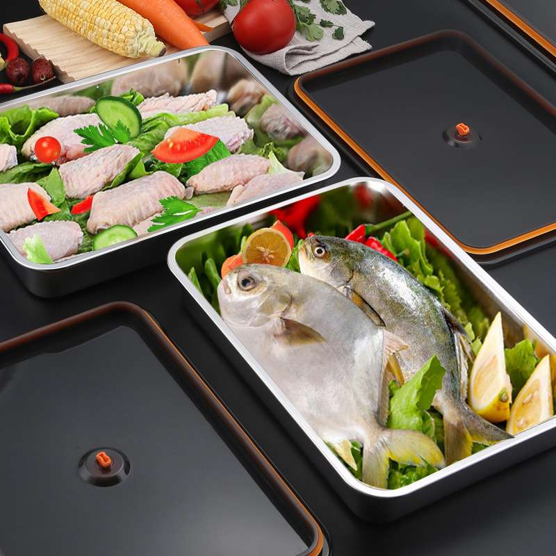304不锈钢饺子盒 保鲜冷冻盒创意厨房酒店家用冰箱专用面条收纳盒
