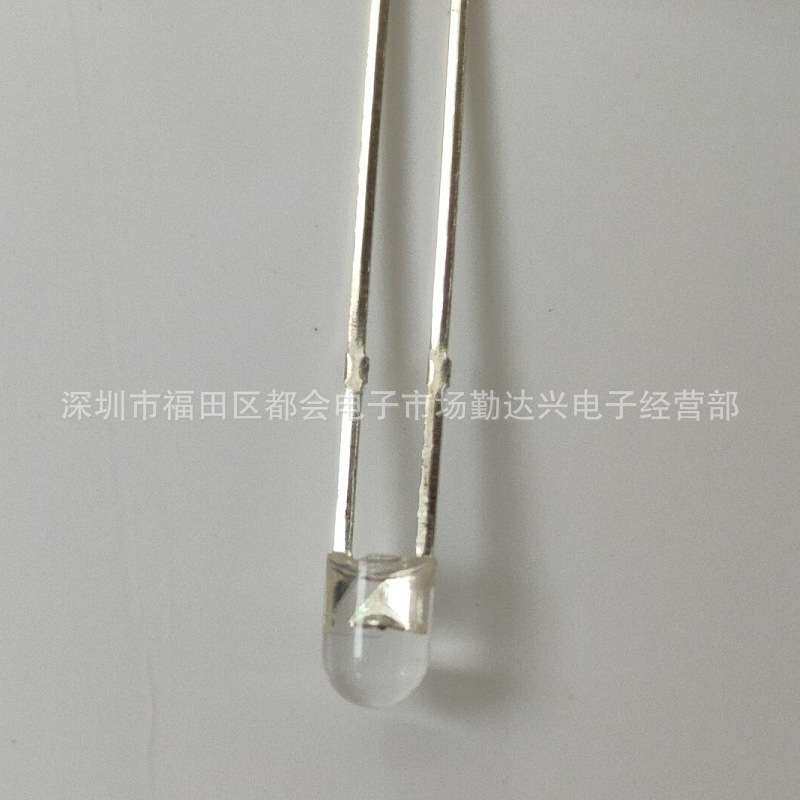 F3直插led灯珠 3mm无边4.1红绿黄蓝橙多色可选发光二极管指示灯珠
