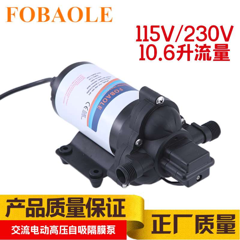 115V交流高压自吸隔膜10.6升开关微型抽水泵洗碗机230V洗车增压泵