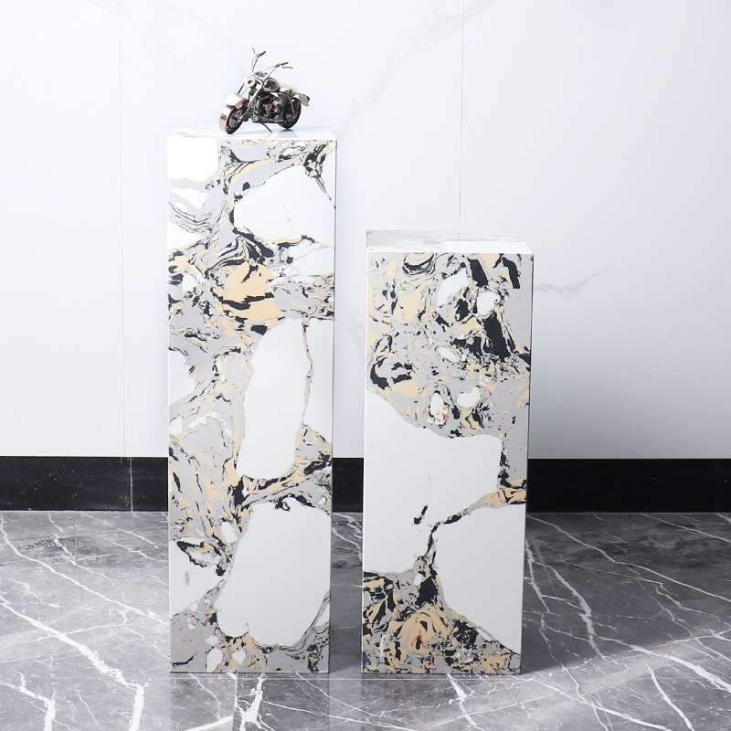 意式轻奢大理石底座摆台家用酒店客厅玄关软装饰品展台艺术品摆件