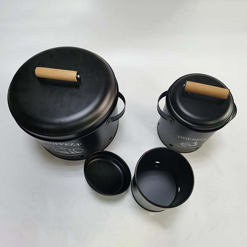 家用铁艺储物罐铁皮罐开孔土豆蒜头洋葱镀锌铁厨房收纳罐三件套