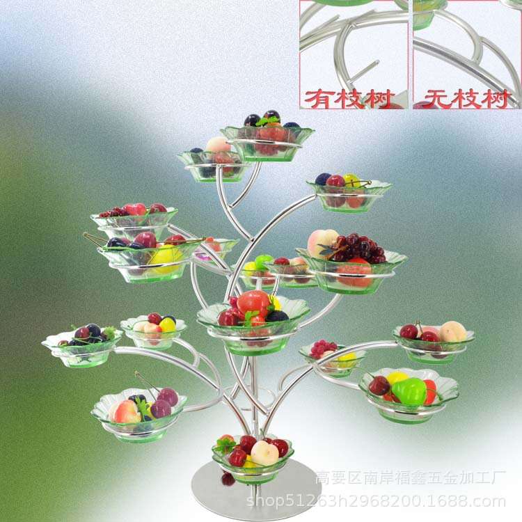 不锈钢水果插架小吃架 桌面摆台气氛 餐厅蔬果点心架