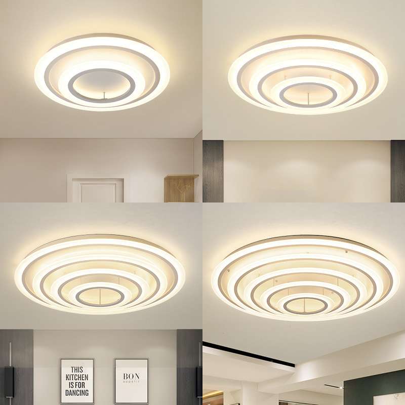 新款客厅灯简约现代大气家用客厅大灯卧室灯圆形LED圆顶吸顶灯具