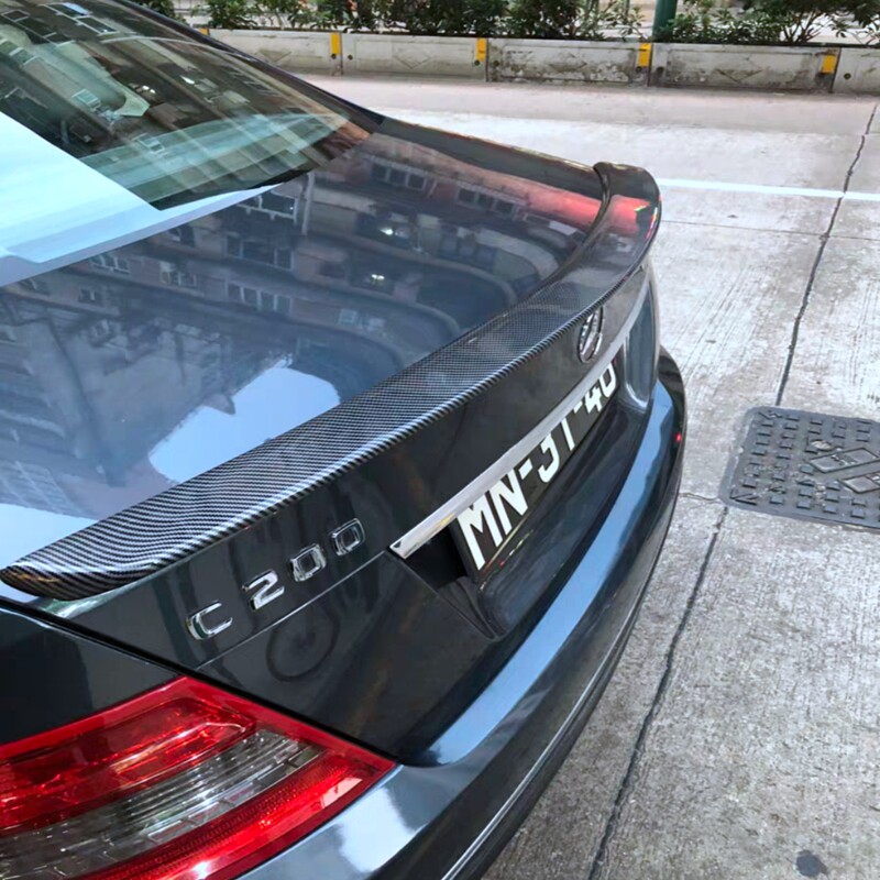 适用于奔驰C级尾翼W204尾翼W204顶翼07-13款四门免打孔烤漆定风翼