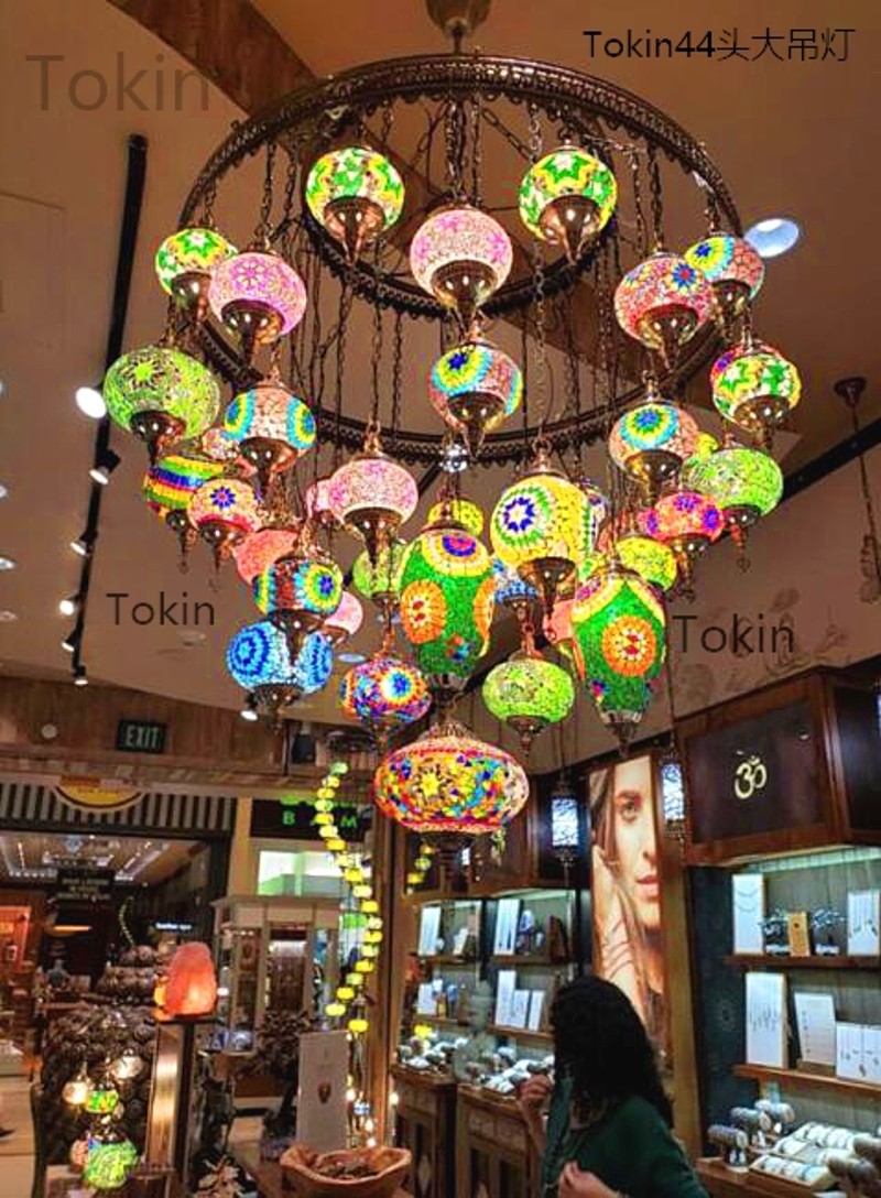 欧式复古浪漫酒店大堂复式楼KTV咖啡厅手工大型土耳其装饰吊灯