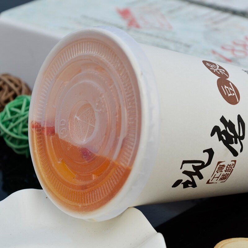 一次性纸杯现磨豆浆杯带盖1000个装外带用吸管打包袋粥杯奶杯全套
