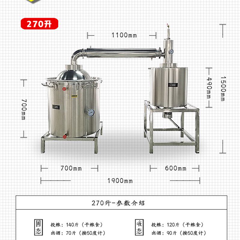 酿酒设备大型商用酿酒机304不锈钢白酒设备蒸酒机升级白兰地蒸馏