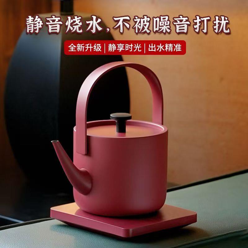小提 中式双层304不锈钢电热水壶家用办公提梁小壶烧水壶泡茶专用