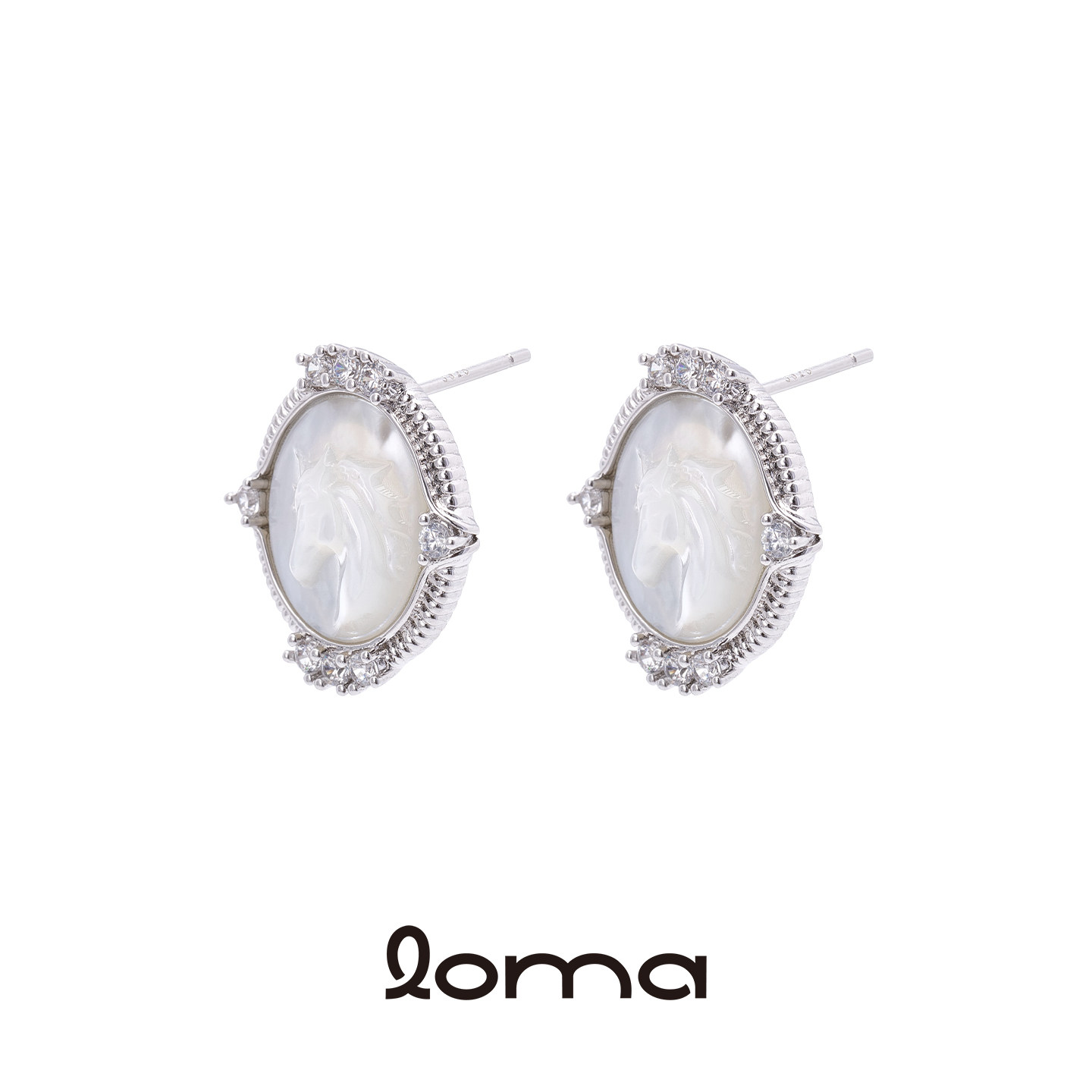 LOMA《独角兽》梦幻白贝耳钉耳钉