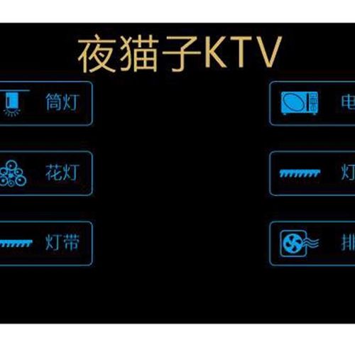 零火黑色两连体酒店宾馆KTV旅馆家用六开单控屏触控轻触触摸开关