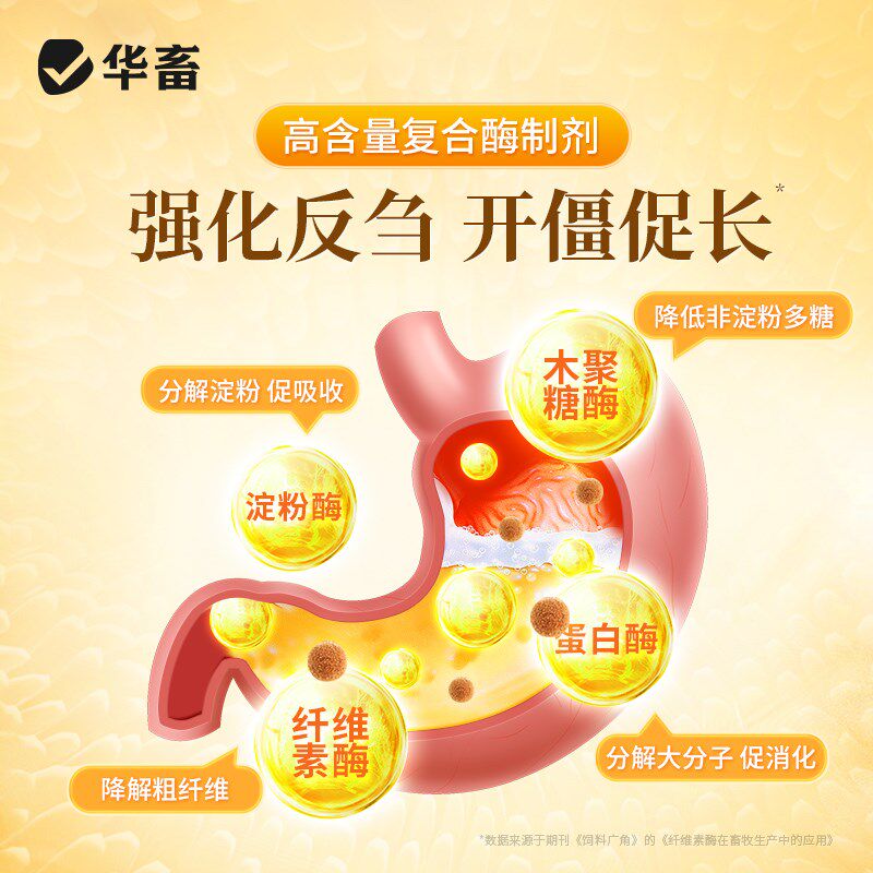 华畜瘤胃宝兽用牛羊拉骨架健胃散养胃消食反刍促生长催肥疯长饲料