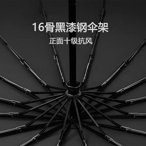 16骨全自动抗风暴折叠雨伞280T加厚加固加大双人伞男士高档商务伞