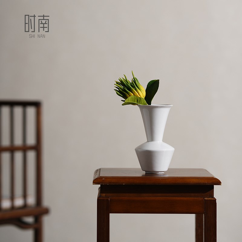 中古风草木灰佛手柑专用小花瓶摆件创意陶瓷可水养佛手果水培器皿