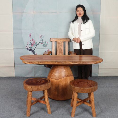 香樟木根雕茶几功夫茶桌木墩茶台阳台小茶桌日式实木民宿客厅家具
