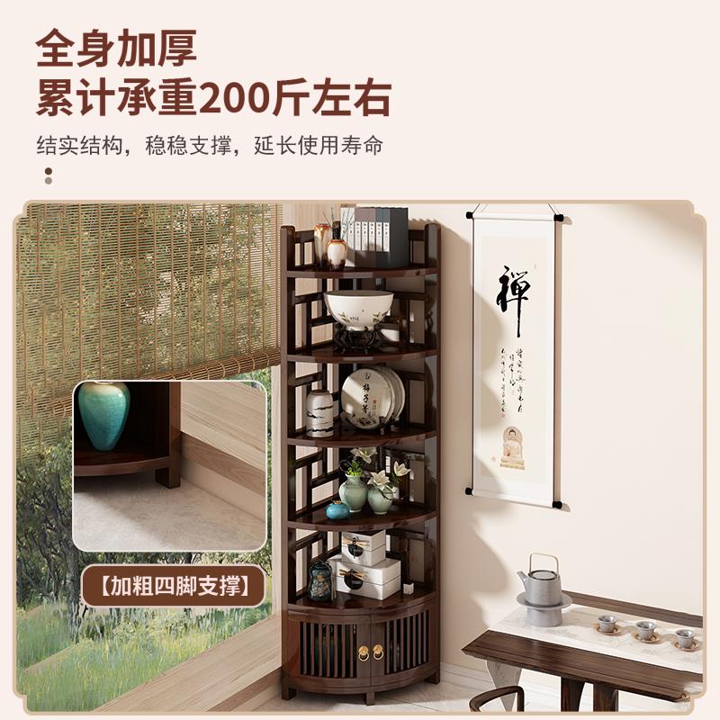 角柜落地三角形置物架多层收纳架子靠墙转角柜客厅墙角茶叶茶具架