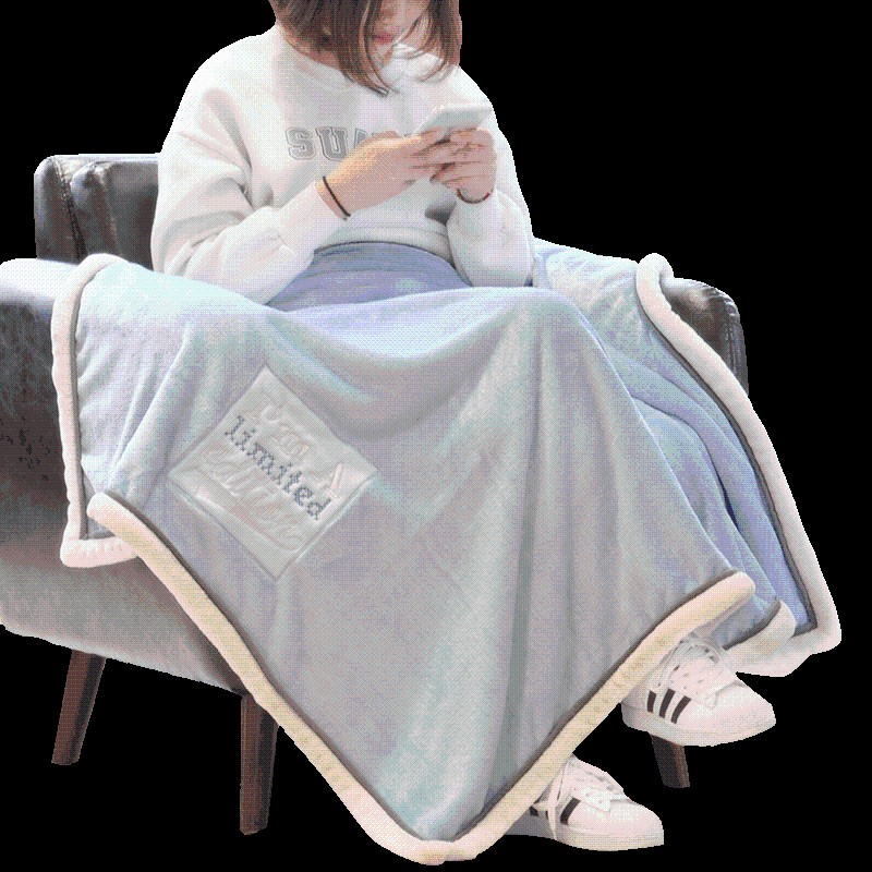 夏天毛毯办公室午睡被子珊瑚绒午休小毯子学生盖毯单人空调毯薄毯