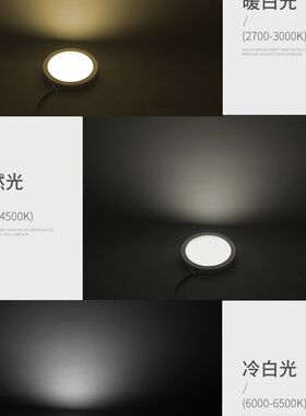 LED超薄小筒灯商用货架展示柜酒柜家用柜台免开孔明装12V迷你射灯