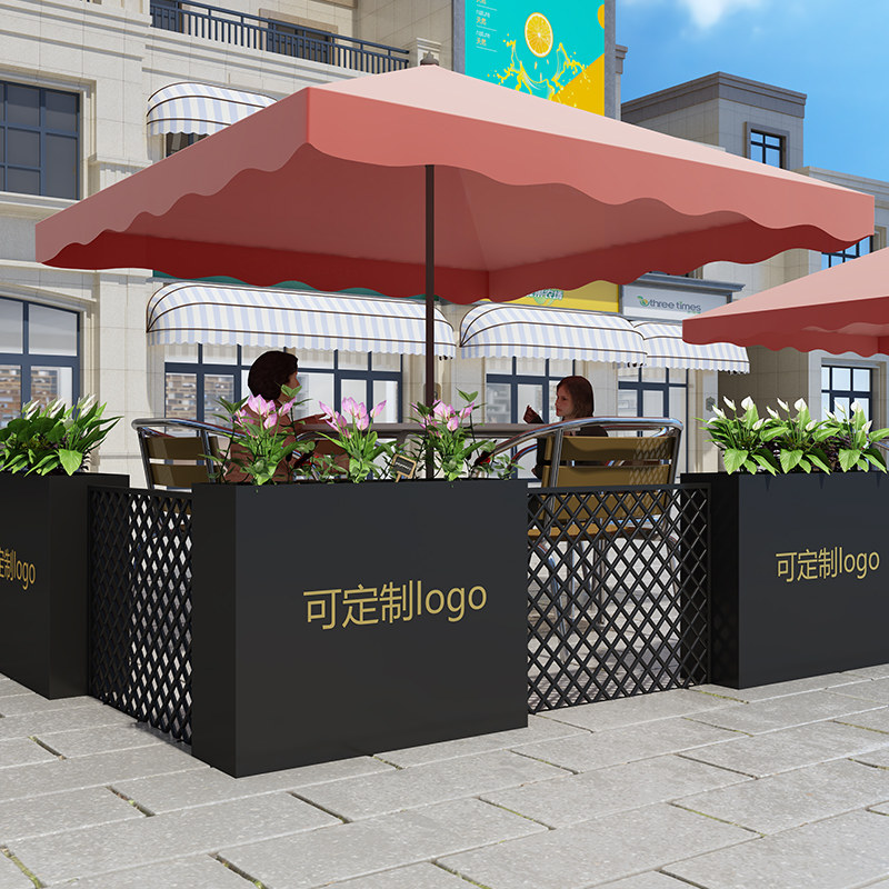 隔断花箱楼盘店铺室内外庭院花盆户外网格围墙护栏篱笆围栏栅栏